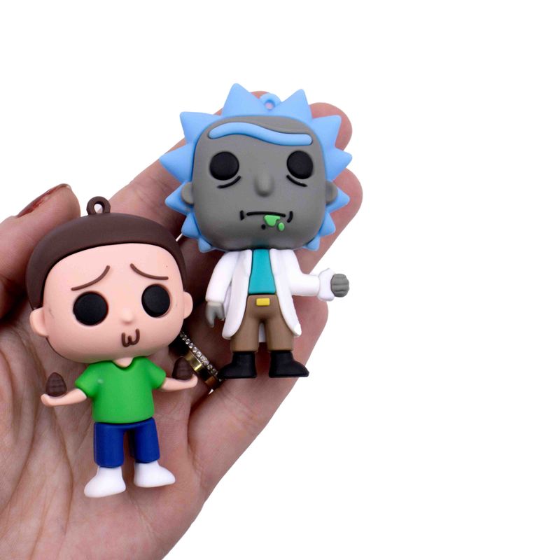 PINGENTE-RICK-AND-MORTY-70MM-EMBORRACHADO-COM-12-PECAS---103---COLORIDO