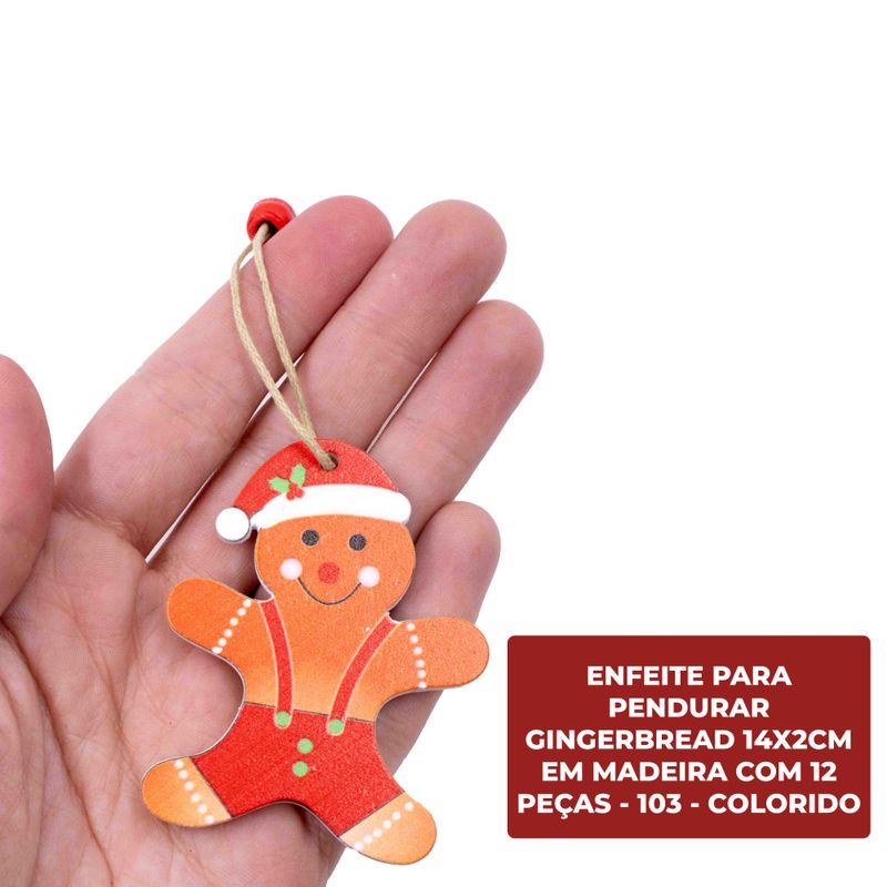 ENFEITE-PARA-PENDURAR-GINGERBREAD-6CM-EM-MADEIRA-COM-12-PECAS---103---COLORIDO