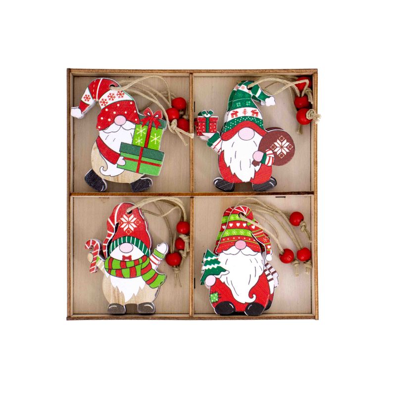 ENFEITE-PARA-PENDURAR-PAPAEI-NOEL-06CM-EM-MADEIRA-COM-12-PECAS--103---COLORIDO