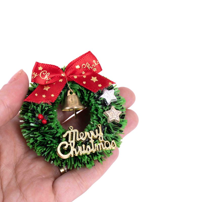 MINI-GUIRLANDA-DE-NATAL-DECORATIVA-65MM-EM-POLIESTER-COM-12-PECAS---VERDE-ESCURO