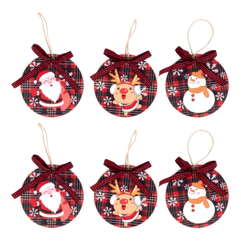 PLACAS-DE-NATAL-REDONDA-PARA-PENDURAR-12CM-DESENHOS-EM-MADEIRA-COM-09-PECAS---201---VERMELHO