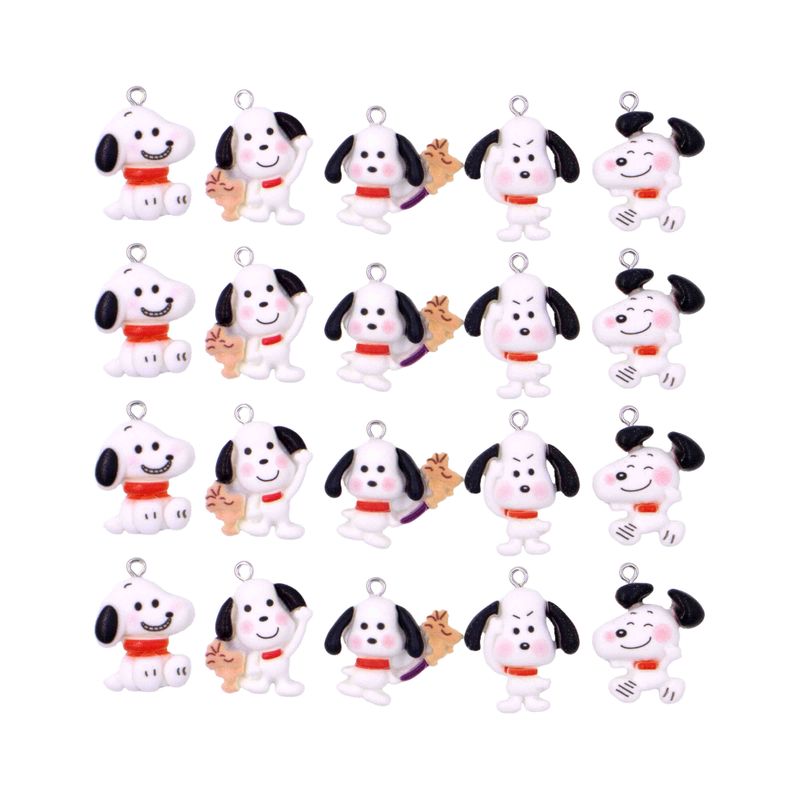 PINGENTE-SNOOPY-EXPRESSOES-20MM-EM-RESINA-COM-50-PECAS---103---COLORIDO