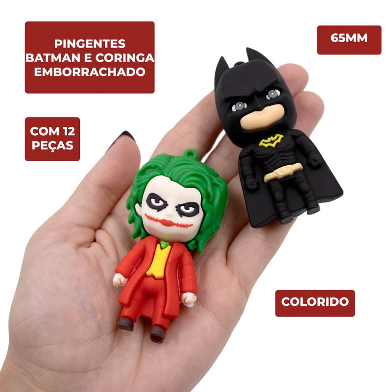 PINGENTES-BATMAN-E-CORINGA-65MM-EMBORRACHADO-COM-12-PECAS---103---COLORIDO