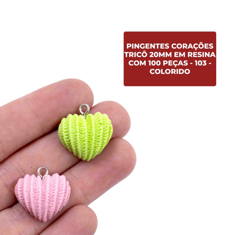 PINGENTE-CORACOES-TRICO-20MM-EM-RESINA-COM-100-PECAS---103---COLORIDO