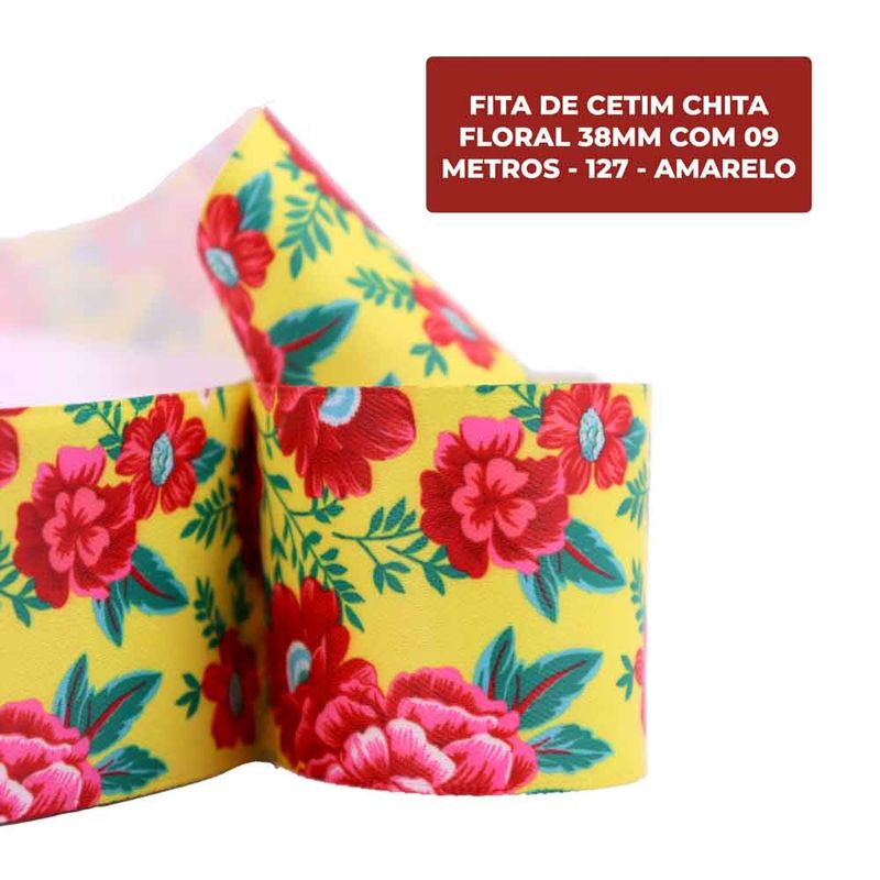 FITA-DE-CETIM-CHITA-FLORAL-38MM-COM-09-METROS---127---AMARELO