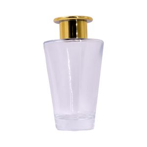 Frasco De Vidro Para Aromatizador Com Tampa Dourada 200Ml
