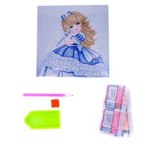 Kit Tela Pintura De Diamantes 5D Princesas Infantil