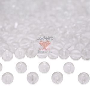 Bola Lisa Translucida Passante 10Mm Em Acrilico Com 50Gr