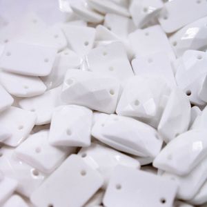 Chaton Para Costura Retangular Sextavado 10X14mm Em Acrilico Com 50Gr