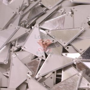 Chaton Para Costura Trapezio Espelhado 18X33mm Em Acrilico Com 20 Peças