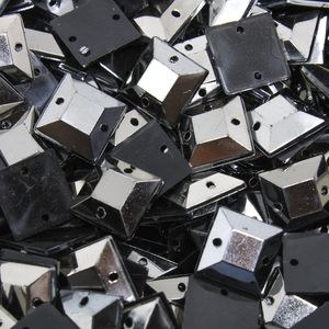 Chaton Para Costura Quadrado 10X10mm Em Acrilico Com 200 Peças