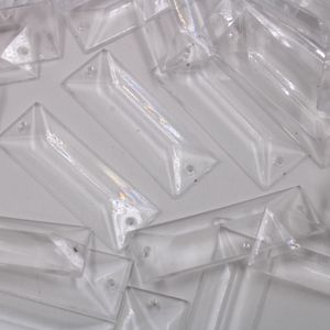 Retangular Com 2 Furos 16X50mm Em Acrilico Com 50G