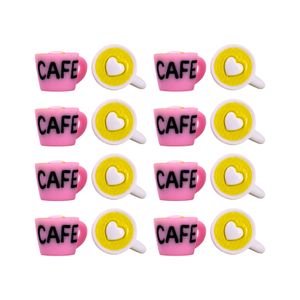 Pingente Caneca De Cafe 15X18mm Em Resina Com 05 Peças