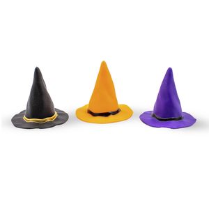 Aplique Chapéu De Bruxa Halloween 63Mm Em Plastico Com 02 Peças