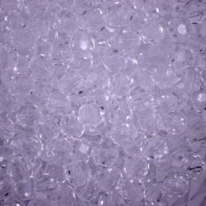 Bola Sextavada Passante 08Mm Em Acrilico Com 500Gr