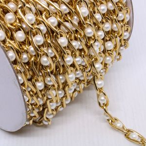 Corrente Com Perola 06Mm Em Aluminio E Abs Com 25 Metros