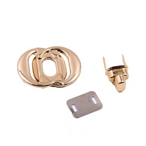 Fecho Para Bolsa Redondo Duplo 46X36mm Em Metal 10 Peças