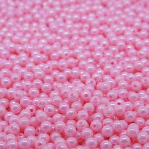 Bola Translucida Irisada Passante  05Mm Em Acrilico Com 50G