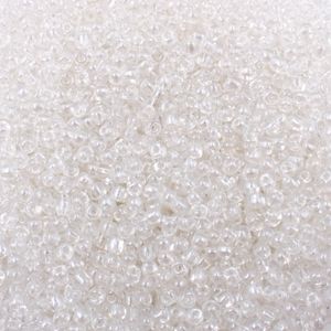 MIÇANGÃO TRANSPARENTE IRISADO 3.6MM (6/0) EM VIDRO COM 45G