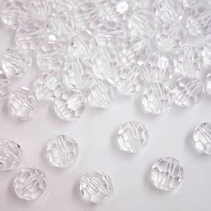 Bola Sextavada Passante 10Mm Em Acrilico Com 500Gr