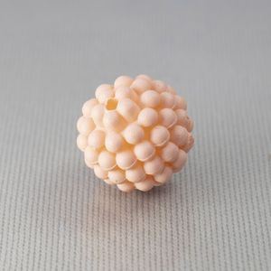 Bola Craquelada Leitosa Passante 14Mm Em Abs Com 500Gr