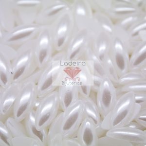 Meia Perola Para Colagem Navete 7X15mm Em Abs Com 50Gr