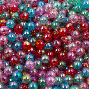 BOLA TRANSLUCIDA COM GLITTER 08MM EM PLASTICO COM 50G