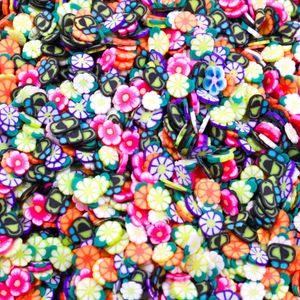Paete Flores Variadas 05Mm Em Pvc Com 250G