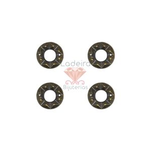 ARGOLA PARA COSTURA TRABALHADA 14MM EM ABS COM 500GR