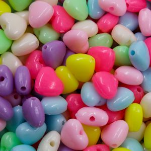 CORAÇAO 08MM PASSANTE DE PLASTICO COM 500GR