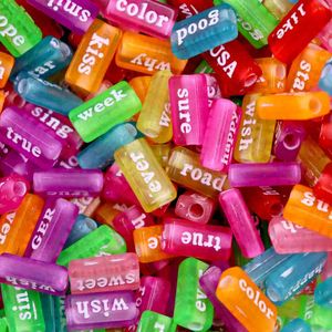 Entremeio Retangular Palavras 8X15mm Em Plastico Com 250Gr