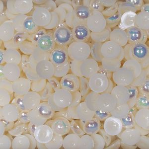 Meia Perola Para Colagem Irisada 08Mm Em Abs Com 500Gr