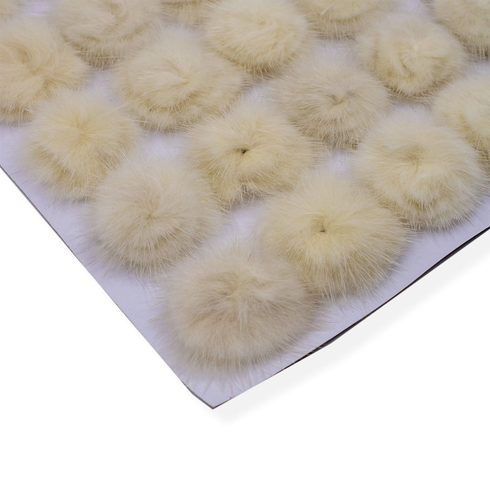 POMPOM PARA COLAGEM 40MM EM POLIESTER CARTELA COM 50 PEÇAS