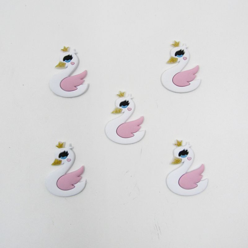 APLIQUE-CISNE-32X43MM-EMBORRACHADO-COM-50-PECAS---209---BRANCO-209