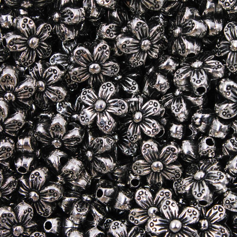 ENTREMEIO-FLOR-06X10MM-EM-ABS-COM-250GR---058R---PRATA-C--PRETO